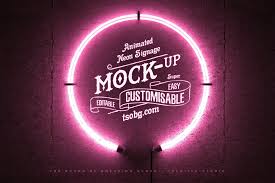 Animated Logo Mock Up Neon Ring Neon Logo Frame By Frame Animation Neon