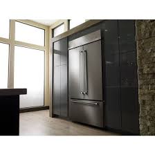 In addition, the sliding space along the wall is perfect for leaving the ambiance with an elegant countryside feel. Kitchenaid Kbfn502ess 24 2 Cu Ft 42 Width Built In Stainless French Door Refrigerator With Platinum Interior Design Kbfn502ess Appliance Direct