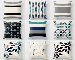 Throw Pillow Covers Navy Teal Beige Black Blue Typography Art Contemporary Decor Throw Pillow Covers Sofa Pillow Covers Sofa Pillows Throw Pillow Cover Navy