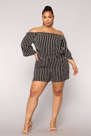 Black And White Striped Romper Plus Size Davie Stripe Romper Black White Striped Rompers Dressy Casual White Striped Romper