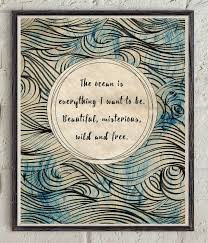 Ocean Quote Waves Print Abstract Art Wild And Free Quote Travel Print Ocean Wall Art Quote Poster Ocean Quotes Wild And Free Quotes Beach Quotes