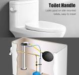 Suporte lateral para vaso sanitário, suporte lateral universal para vaso  sanitário, alavanca de descarga de cobre kit de substituição para tanque de  ...