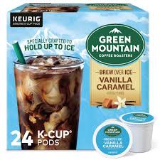 Blue mountain coffee k cups. Green Mountain Coffee Roasters Brew Over Ice Vanilla Caramel Medium Roast Pods 24ct Target