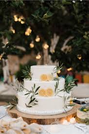Wedding Cake With Lemons And Olive Twigs At Cretan Winery Crete For Love In 2020 Wedding Cake Forest Lemon Themed Wedding Winery Wedding Cake