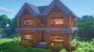 Minecraft How To Build A Spruce House Easy Survival Base Tutorial Minecraft Houses Survival Cute Minecraft Houses Minecraft House Tutorials