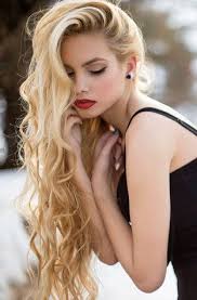 A Red Lipstick Blonde Rocking A Little Black Dress With Nuclear Powers Beauty Long Hair Styles Hair