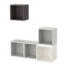 Eket Wall Mounted Cabinet Combination White Light Gray Dark Gray 41 3 8x13 3 4x47 1 4 105x35x120 Cm Arredamento Salotto Ikea Idee Ikea E Ikea