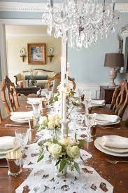 Formal dining room centerpieces for every season. A Snowy Formal Dining Table Dining Room Table Decor Formal Dining Room Table Dining Room Centerpiece