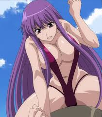 etou fujiko, ichiban ushiro no daimaou, anime screenshot, highres,  stitched, third-party edit, 1girl, breasts, cleavage, female focus, large  breasts, long hair, mole, mole under each eye, mole under eye, multiple  moles, navel,