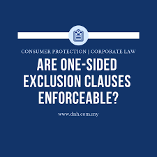 Section 11 contract act 1950. Are One Sided Exclusion Clauses Enforceable Donovan Ho
