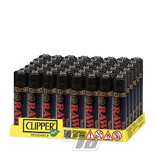 Clipper Lighter Raw Black Tray Of 48 Clipper Lighter Clippers Black Tray