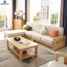 Us 551 8 11 Off Living Room L Shape Sofa Set 8809 Dual Purpose Home Solid Wood Sectional Recliner Couch Mode Wooden Sofa Designs Corner Sofa Design Simple Sofa