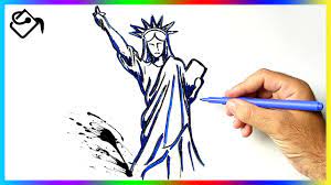 Comment dessiner la statue de la liberté new york facilement - YouTube