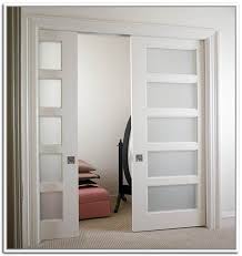 Update the look and feel of your home with new doors. White Sliding Door With Frosted Glass Glass Pocket Doors French Doors Interior Bedroom Closet Doors