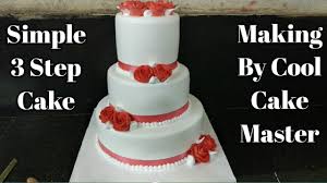 Check spelling or type a new query. How To Make 3 Step Cake Design Simple Decoration Cake Making By Cool Cake Master Youtube