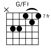 G F Chord Es gibt zu dem noch weitere varianten, z.b. g f chord