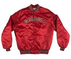 90s Uga Georgia Bulldogs Red Dugout Jacket M Features Stitched Georgia On Front 2 Hand Warming Pockets Snap Buttons Uga Georgia Georgia Bulldogs Jackets