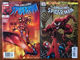 The carnage symbiote was derived by writer david michelinie while mark bagley designed the character. Exactly 400 Issues Later The Carnage Symbiote On A Non Kasady Host Amazing Spider Man 431 831 Comicbooks