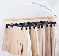 Amazon.com: 30-Pack 12-Inch Black Plastic Skirt Hangers with Non-Slip Clips and 360° Hooks - Durable, Sturdy, and Economical for Hanging Skirts or ...