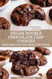 Vegan Double Chocolate Chip Cookies Recipe Gluten Free Chocolate Recipes Vegan Dessert Recipes Vegan Cookies Recipes