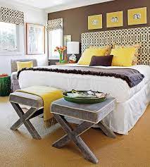 Yellow table lamps, a painted coffee table, or a large painting with yellow as a prominent color are great uses of yellow. Charming But Cheap Bedroom Decorating Ideas The Budget Decorator Home Bedroom Small Bedroom Decor Bedroom Decorating Tips