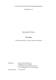 Der eingetragene verein, der die bildungsstätte betreibt, firmiert unter dem namen „initiative haus des islam. Literaturdatenbank Datensatze Zum Thema Islam Antirassistisch