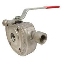 Kompakt-Kugelhahn DN40, PN16 Edelstahl 1.4408-01/PTFE-FKM, Heizmantel