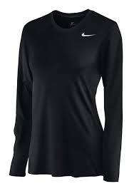 Black And White Nike T Shirt Women S Nike Womens Dri Fit Fitness Workout T Shirt Nike Shirts Women Womens Long Sleeve Shirts Nike Long Sleeve