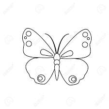 Seeking inspiration in nature is always a good advice for beginners and people who want to exercise their drawing skills. Outline Drawing Butterfly Isolated On White Background Pretty Vector Butterfly Spring Line Icon Royalty Free Cliparts Vectors And Stock Illustration Image 111860915