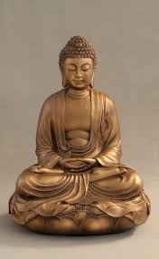 Buddha On Lotus Statue In Bronze Color 11 5 Inches Buddha Meditation Gautama Buddha Buddhismus