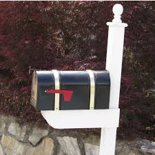 A cedar mailbox post provides your custom mailbox with a sturdy base and timeless styling. Pvc Lancaster Mailbox Post Capitol City Lumber