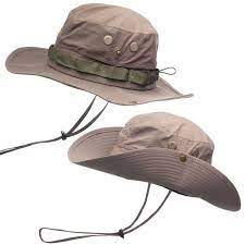 Wide Brim Bucket Hat W Chin Strap Hidden Ventilation Boonie Chin Strap Hats Wide Brimmed