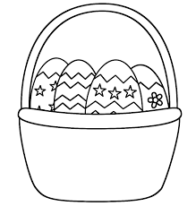 Print and color this easter basket coloring page. Empty Easter Basket Coloring Page Coloring Home