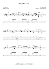 La Vie En Rose (arr. Bettina Schipp) by Edith Piaf Sheet Music for Mandolin  at Sheet Music Direct