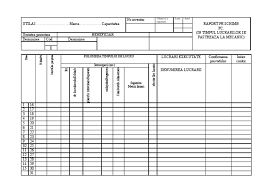 Folosirea timpului de lucru utilaj. Raport De Lucru