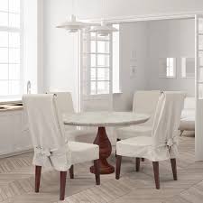 Transform your casual dining room into an upscale environment by placing the kathy ireland americana dining chair slipcover over your dining chair, then tucking and tying the slipcover to fit. Farmhouse Basketweave Dining Room Chair Slipcover Sure Fit In 2021 Dining Room Chair Slipcovers Dining Room Chair Cushions Dinning Room Chairs