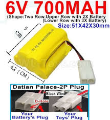 Get it as soon as fri, jul 2. Toy Car Battery 6v 6 Volt 700mah Ni Mh Battery Aa With Datian Palace 2p Plug
