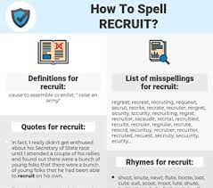 Added in world of warcraft: How To Spell Recruit And How To Misspell It Too Spellcheck Net