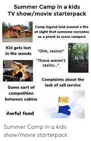 We did not find results for: Summer Camp In A Kids Tv Showmovie Starterpack Camp Legend Told Around A Fire At Night That Someone Recreates As A Prank To Scare Campers Kid Gets Lost Ohh Rasins In The
