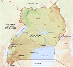 Uganda Physical Map