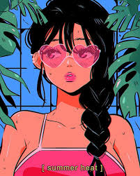 It S So Hot Right Now What Do You Listen To On Your Summer Playlist Kawaii Art Cartoon Art Aesthetic Anime