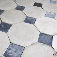 Early 19th C Large Octagonal Colored Cement Tiles With Cabochon From L Eglise Saint Nicolas In Pertuis France In Stoc Cement Tile Stone Flooring House Tiles