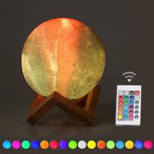 Light art moon light lamp light bulb garden hammock hammock chair lunar magic apollo box 3d printing technology bedside lighting. 20 Cm 7 9in 3d Druck Stern Mondlampe Usb Led Real De