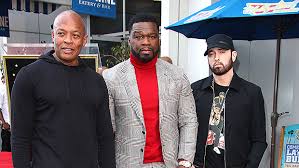 Andre romelle young (born february 18, 1965), known professionally as dr. Eminem 50 Cent Dr Dre Reunite Take Pic At Walk Of Fame Ceremony Hollywood Life