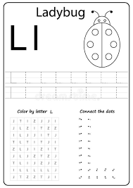 writing letter l worksheet a z alphabet exercises game for kids stock vec worksheets preschool 