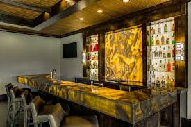 Exclusive amando natural stone, beautiful, back lighted white onyx blanco mosaic bar / kitchen island. Backlit Onyx Nuvolato Bar Contemporary Home Bar Dallas By Aria Stone Gallery Houzz