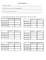 Isotopes Worksheet Jpg 357 462 Physical Science Science Worksheets Worksheets