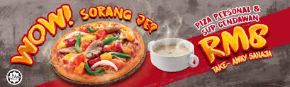 Promotion is available for a limited time only! Pizza Hut Wow Take Away Promotion From Rm8
