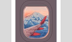 Wanderlust An Art Print By Flora Kirk Gouache Art Canvas Art Painting Airplane Painting