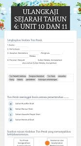 Buku skrap sejarah tahun 4 tokoh terbilang. Tun Perak Sejarah Tahun 4